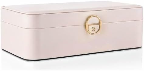 Vlando 2-Layer Jewelry Box,Valentines Day Gifts for Her Jewelry Organizer for Women Removable Jewelry Tray for Earrings Neckl