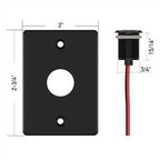 Acegoo RV 12V Dimmer Switch for LED RV Lights - Push Button with Red Ring Backlight, Ideal for RV, Camper Van, Boat, Truck, Cars & LED Strip Light - DC12-24V 6A Full Aluminum (Black)