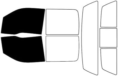 Rvinyl Window Tint Kit Compatible with Ford F-150 2009-2014 4 Door - Black 5% - Single Ply No Bubble Film - Do it Yourself Vehicle Front Precut Kit