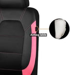 CAR PASS Leather Seat Covers, Breathable Universal Car Seat Cover Full Set for Cute Women Girly,Super 5mm Composite Sponge In