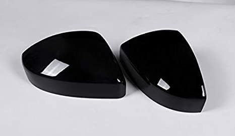 ABS Rearview Mirror Cover Side Mirror Protector Exterior Decoration for Land Rover Evoque 2016-2019,For Land Rover Discovery Sport 2015-2019,For Jaguar F-Pace X761 (Bright black)