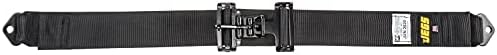 JEGS Black Latch & Link Ultra Series Harness Lap Belt | Made In USA | 3" Wide | Smooth Operating Pull Down Lap Adjusters | High Strength Steel Mounting Hardware | 64" Length | SFI 16.1 Rated | Black