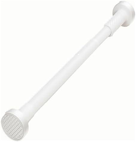 Adjustable Closet Rods No Drill Clothes Rail - Extendable Wardrobe Rail for Windows & Bathroom, Space-Saving White 3550 cm (1