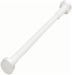 Adjustable Closet Rods - No Drill Extendable Clothes Rail for Windows & Bathroom - Space-Saving Wardrobe Organizer - White 35