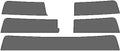 Rvinyl Window Tint Kit Compatible with Nissan Frontier 2022-2024 (4 Door Crew Cab) - Windshield Strip Visor - 35%