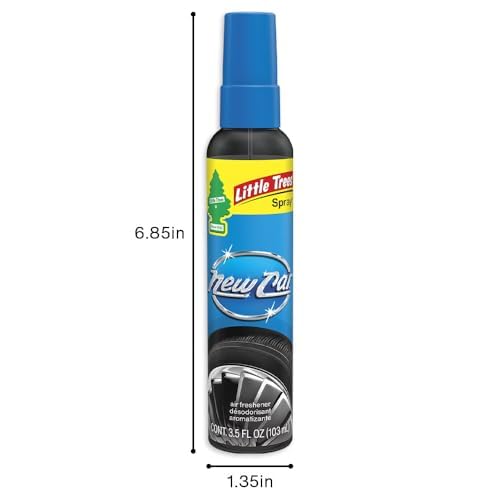LITTLE TREES Car Air Freshener | Spray Provides a Long-Lasting Scent for Auto or Home | On-the-go Freshness | New Car Scent, 