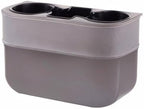 Car Seat Organizer Cup Drink Holders,Multifunctional Gap Filler Storage Box,Insert Organization Helps Reduce Distracted Driving&Holds phone Mount Mug Bottle Cellphones Coasters Wallet Cards (XBD-Gray)