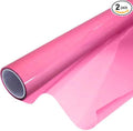 VViViD® Pink Gloss Vinyl Headlight Foglight Transparent Wet Tint Wrap Self-Adhesive 12 Inches x 24 Inches 2-Roll Pack