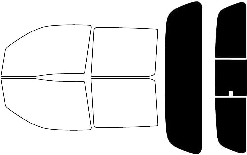 Rvinyl Window Tint Kit Compatible with Nissan Frontier 2022-2024 4 Door - Black 5% - Single Ply No Bubble Film - Do it Yourself Vehicle Rear Windshield Tint