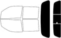 Rvinyl Window Tint Kit Compatible with Nissan Frontier 2022-2024 4 Door - Black 5% - Single Ply No Bubble Film - Do it Yourself Vehicle Rear Windshield Tint