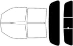 Rvinyl Window Tint Kit Compatible with Nissan Frontier 2022-2024 4 Door - Black 5% - Single Ply No Bubble Film - Do it Yourself Vehicle Rear Windshield Tint