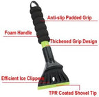 Oversized Ice Scrapers for Car Windshield, Snow Brush Scrapers Car Window Frost Removal with Foam Handle, 4.7Inch Large Soft Blade for SUVs Trucks-Scratch（1pc）