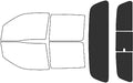 Rvinyl Window Tint Kit Compatible with Nissan Frontier 2022-2024 (4 Door Crew Cab) - Rear Windshield Precut Kit - 20%