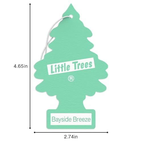LITTLE TREES Car Air Freshener | Hanging Tree Provides Long Lasting Scent for Auto and Home | 24 Air Fresheners |Bayside Bree
