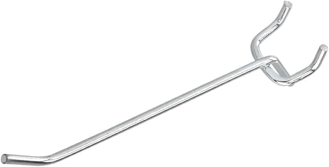Neiko 53100A 4 Inch Heavy Duty Pegboard Hooks Kit, 50 Pack, 1/8" Peg Hooks for 1” Spaced Pegboards, Utility Hooks for Wall Or