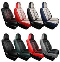 FREESOO Front Seats 2PCS Leather Car Seat Covers, Ultra Breathable Waterproof Seat Covers for Cars Trucks SUV, Carseat Protec