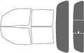 Rvinyl Window Tint Kit Compatible with Nissan Frontier 2022-2024 (4 Door Crew Cab) - Rear Windshield Precut Kit - 35%