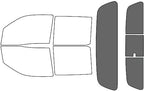Rvinyl Window Tint Kit Compatible with Nissan Frontier 2022-2024 (4 Door Crew Cab) - Rear Windshield Precut Kit - 35%