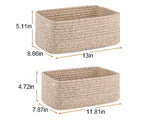 OIASKET 4 Pack Small Storage Shelf Baskets for Organizing, Mini Woven Rope Storage Bins for Towels, Cute Decorative Closet Or