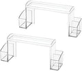 mDesign Small 2-Tier Plastic High-Rise Bathroom Cabinet Organizer - Vitamin Bottle, Medicine, Makeup Storage Shelf for Sink, 