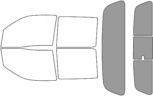 Rvinyl Window Tint Kit Compatible with Nissan Frontier 2022-2024 (4 Door Crew Cab) - Rear Windshield Precut Kit - 50%