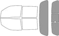 Rvinyl Window Tint Kit Compatible with Nissan Frontier 2022-2024 (4 Door Crew Cab) - Rear Windshield Precut Kit - 50%