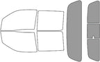 Rvinyl Window Tint Kit Compatible with Nissan Frontier 2022-2024 (4 Door Crew Cab) - Rear Windshield Precut Kit - 50%