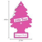 LITTLE TREES Car Air Freshener | Hanging Tree Provides Long Lasting Scent for Auto and Home | 24 Air Fresheners |Dragon Fruit