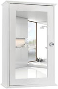 VINGLI Bathroom Wall Cabinet Wall Mount Mirrored Medicine Cabinet with Mirror Storage Organizer with Single Mirror Door and 2