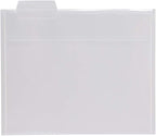 JAM PAPER Plastic File Folders - Letter Size - 9 x 11 1/2 - Assorted Colors - 6/Pack