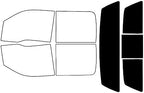 Rvinyl Window Tint Kit Compatible with Ford F-150 2009-2014 4 Door - Black 5% - Single Ply No Bubble Film - Do it Yourself Vehicle Rear Windshield Tint