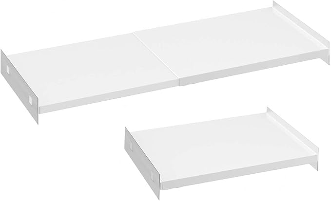 Adjustable Closet Shelves Divider,2 Pack of Expandable Metal Hanging Shelves,Separator for Closet Cabinet Wardrobe Cupboard B