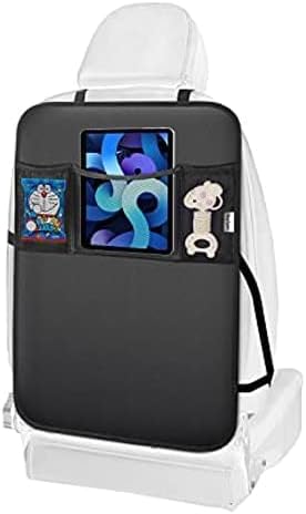 Meolsaek Kick Mats Back Seat Protector, Waterproof Oxford Seat Back Protector, Car Seat Back Protector for Kids, Back of Seat Protector for Kids Feet Car Seat (Black B -1pc)
