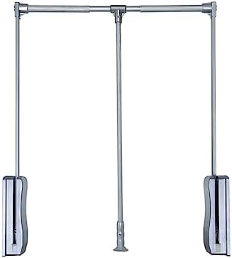 Adjustable Pull Down Clothes Rail - Extendable Pull Out Closet Rod, Stainless Steel Removable Hanger, Soft Return Design, Spa