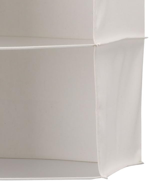 Household Essentials 311342 Hanging Closet Organizer | 3 Pocket Shelves | Natural Canvas