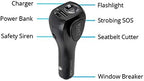React 7-in-1 Vehicle Emergency Multi-Tool by ChargeHub with 2200mAh Power Bank, USB Car Charger, Window Breaker, Concealed Se