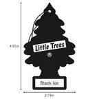 LITTLE TREES Car Air Freshener | Hanging Tree Provides Long Lasting Scent for Auto and Home | Black Ice, 24 Air Fresheners