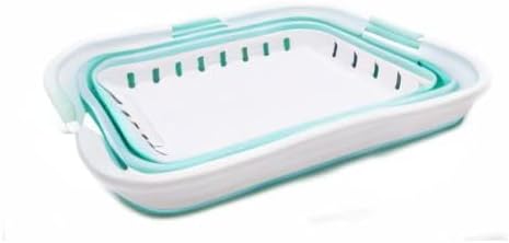 SAMMART 42L (11 gallon) Collapsible Plastic Laundry Basket - Foldable Pop Up Storage Container/Organizer - Space Saving Hampe