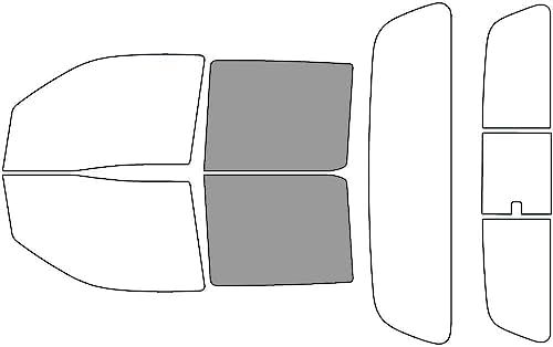 Rvinyl Window Tint Kit Compatible with Nissan Frontier 2022-2024 (4 Door Crew Cab) - Back Precut Kit - 50%