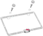 Fashion Car Ultra Bling Steering Wheel Cover with Sparkly Diamond Rhinestones, Gorgeous Accessory with Anti Slip Lining Extra Bling Especially Shiny Cat Exotic Universal (Frame Kitty Bling)