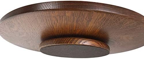 Michaels Oak Wood Lazy Susan Turntable Spinning, Solid Wood Organizer 22' Table/Counter Top 360 Rotating Swivel