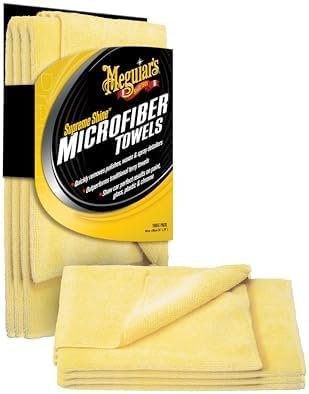 Meguiar's Supreme Shine Microfiber Towels for Cars,Absorbent Ultra-Plush Car Microfiber Towel Set for Effectively Removing Car Care Products Without Leaving Swirls,3 Count (Pack of 12)