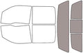 Rvinyl Window Tint Kit Compatible with Ford F-150 2009-2014 (4 Door) - Rear Windshield Precut Kit - 50%