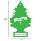 LITTLE TREES Car Air Freshener | Hanging Tree Provides Long Lasting Scent for Auto and Home | Green Apple, 24 Air Fresheners