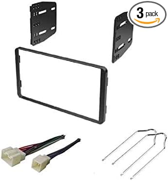 ASC Car Stereo Install Dash Kit, Wire Harness, and Tool for Double Din Aftermarket Radio - Compatible With Select Ford, Linco