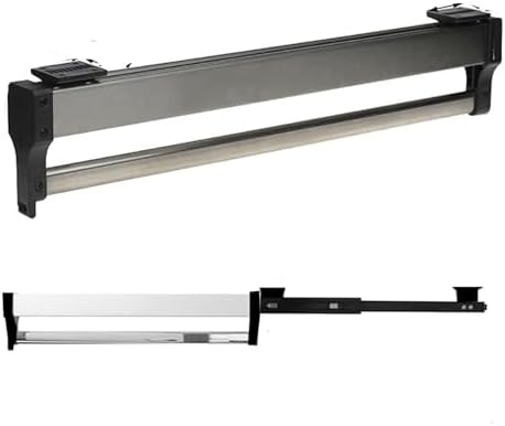 Pull-Out Clothes Rail,Extendable Pull Out Closet Rod - Wardrobe Pull-Out Trousers Rack, Pull Out 30-80cm Clothes Rail, Steel 