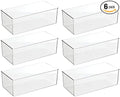 mDesign Long Plastic Drawer Organizer Box, Storage Organizer Bin Container; For Closets, Bedrooms, Use for Leggings, Socks, T