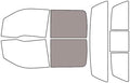 Rvinyl Window Tint Kit Compatible with Ford F-150 2009-2014 (4 Door) - Back Precut Kit - 50%