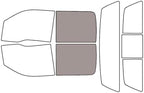 Rvinyl Window Tint Kit Compatible with Ford F-150 2009-2014 (4 Door) - Back Precut Kit - 50%