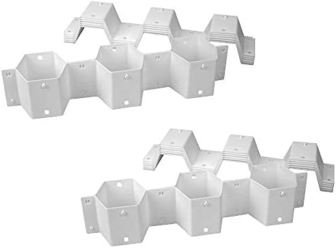 Home Basics Hexagon Pattern Honeycomb Easy Snap On 8 Piece Plastic Partition Customizable Drawer Divider Organizer Set for Un